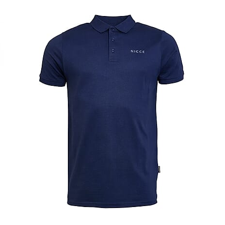 Nicce Mens 100% Cotton Polo (Size M) - Navy