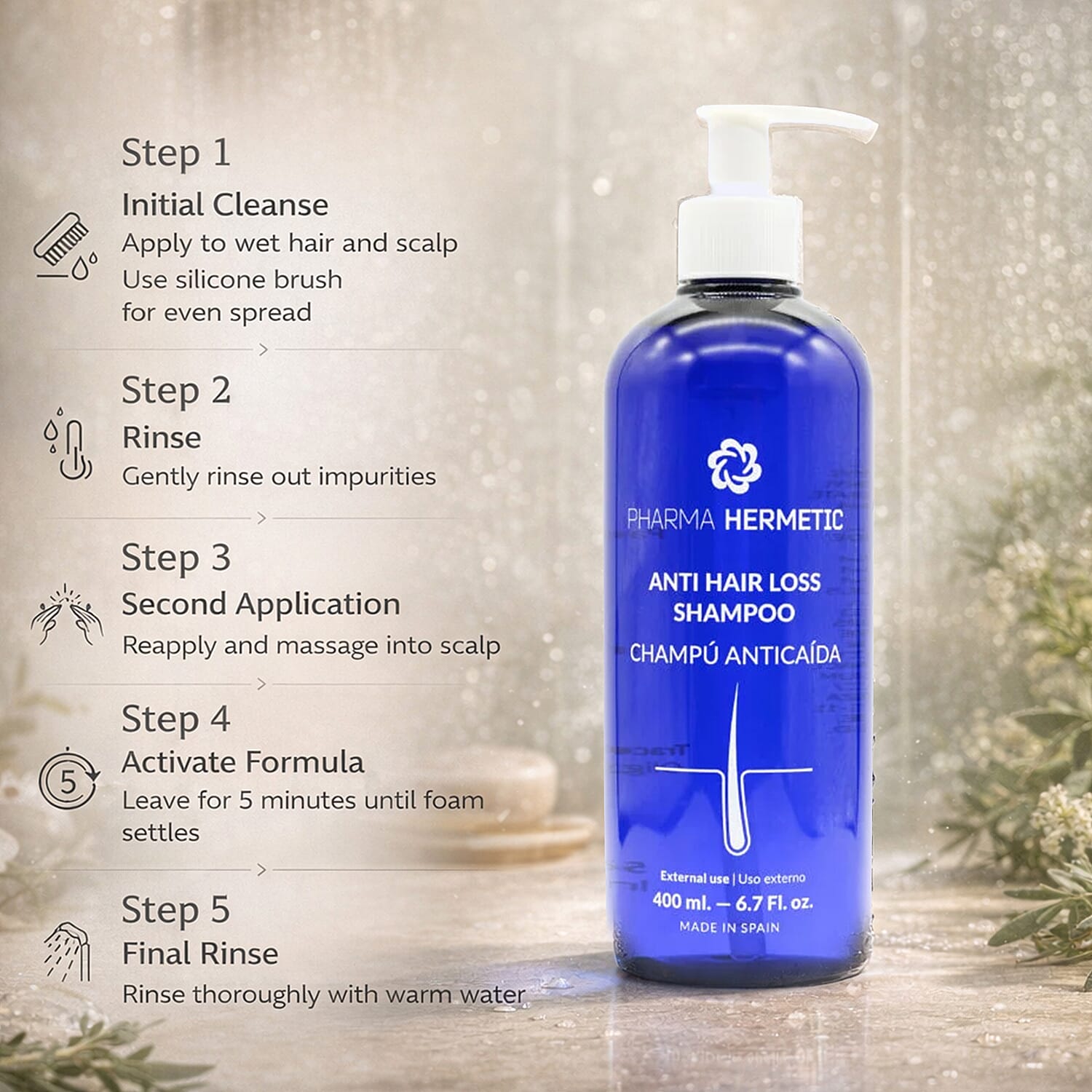 NEW LAUNCH- Pharma Hermetic Anti Hair Loss Shampoo - 400ml