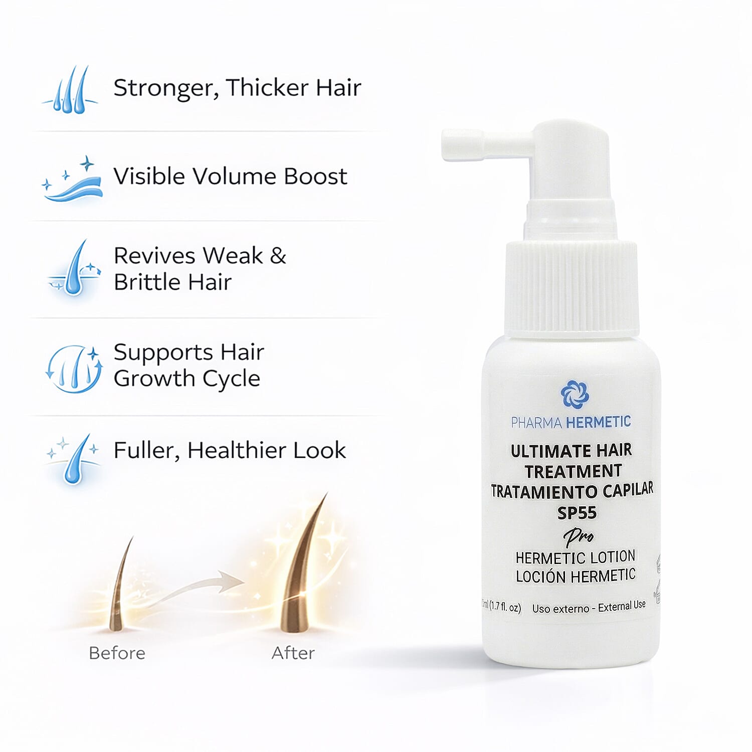 NEW LAUNCH- Pharma Hermetic Hair Growth & Restoration Lotion - 50ml