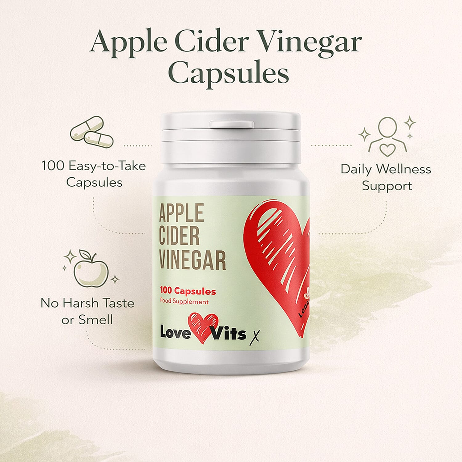 NEW LAUNCH- Love Vits Apple Cider Vinegar - 100 Tablets