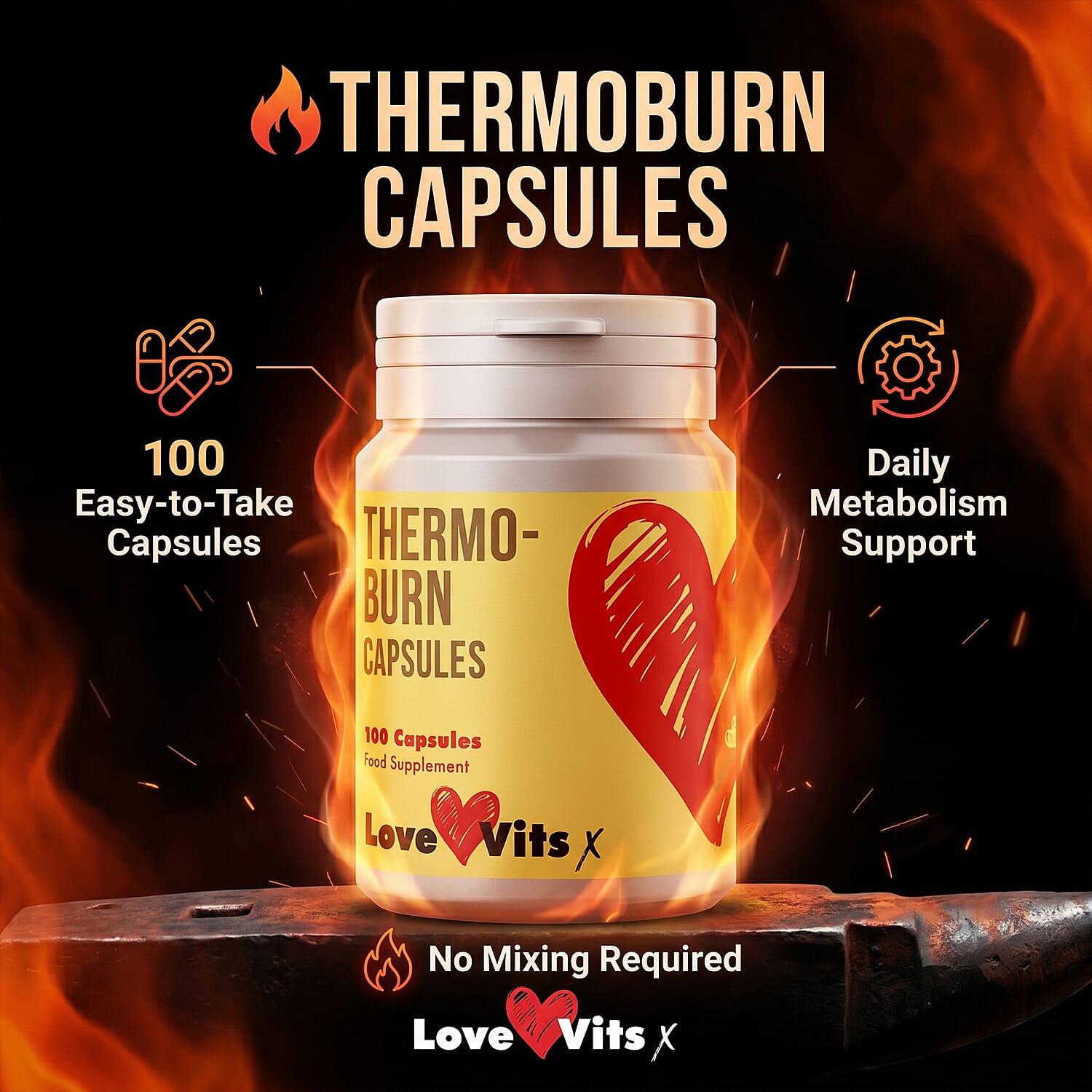 NEW LAUNCH- Love Vits Thermoburn Weight Loss - 100 Tablets