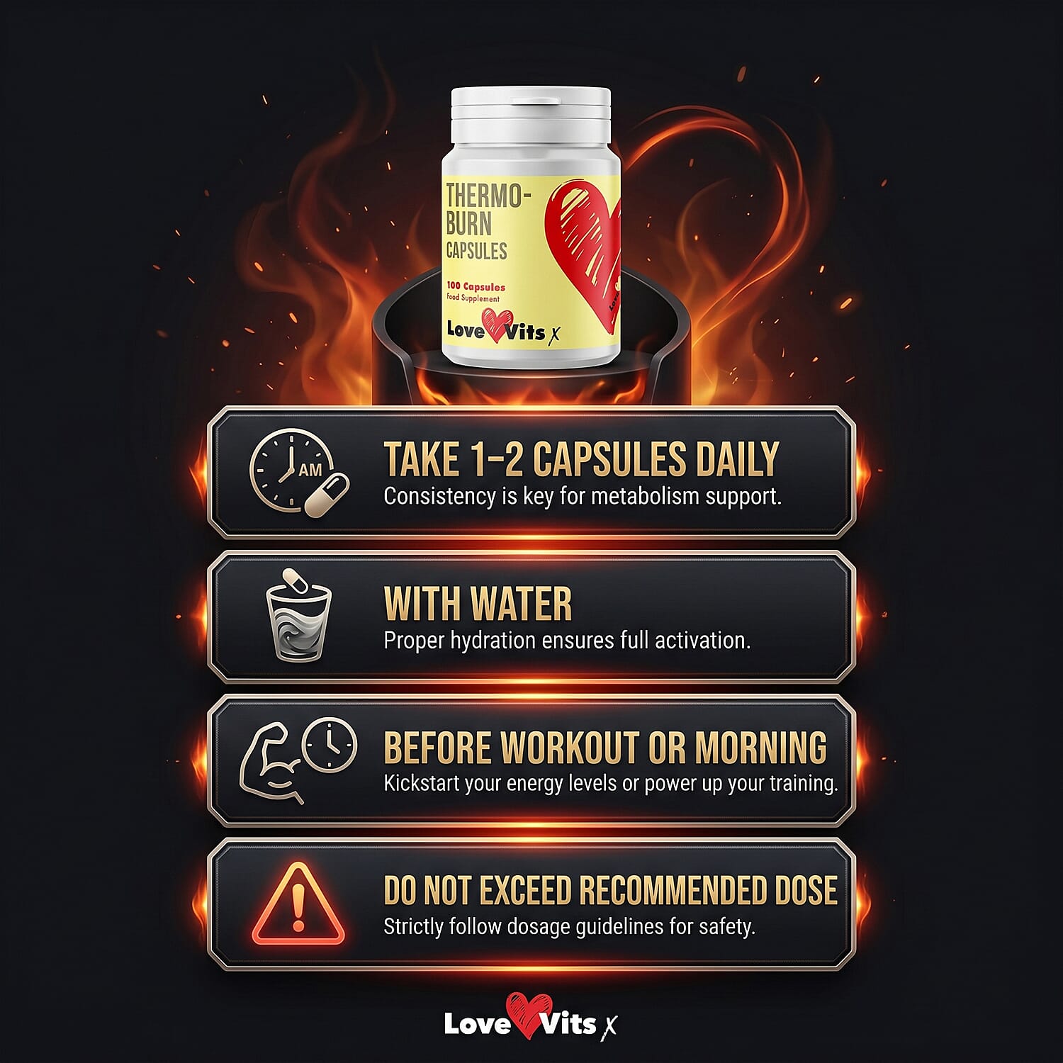 NEW LAUNCH- Love Vits Thermoburn Weight Loss - 100 Tablets