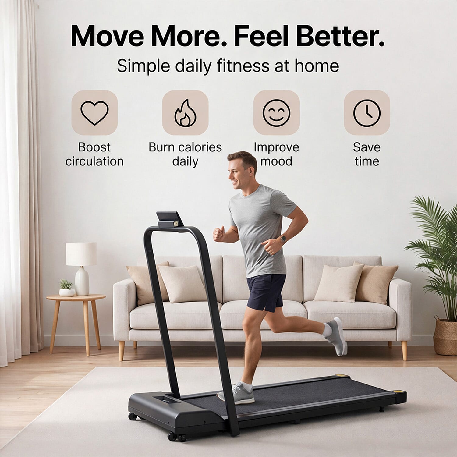 Treadmill with Manual Inclination
