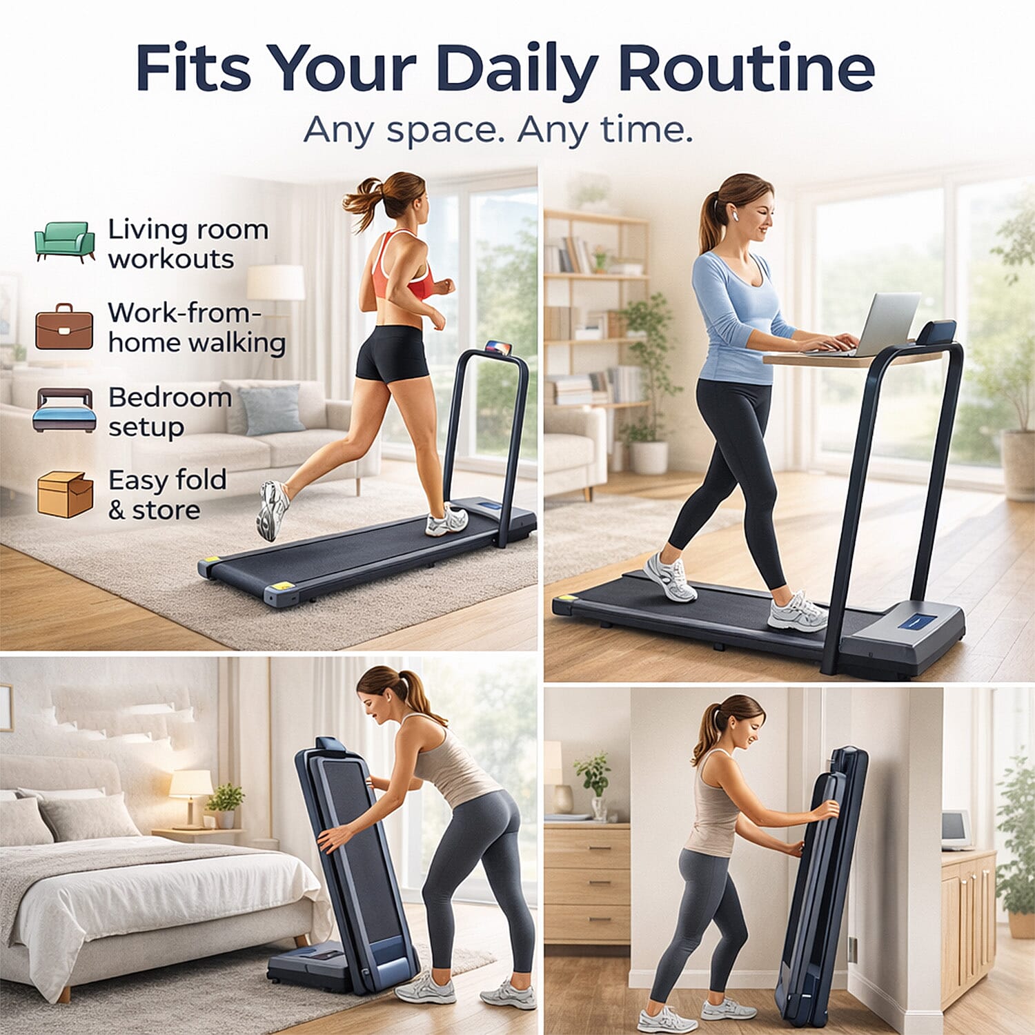 Treadmill with Manual Inclination