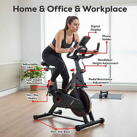 Brand New Closeout - Exercise Spin Bike with Magnetic Resistance, Adjustable Handle Bar and Seat and LCD Monitor - Black