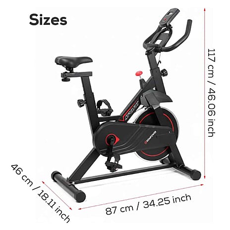 Brand New Closeout - Exercise Spin Bike with Magnetic Resistance, Adjustable Handle Bar and Seat and LCD Monitor - Black