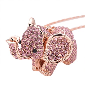 https://tjcuk.sirv.com/Products/85/4/8540880/Pink-Black-Crystal-Glamorous-Elephant-Theme-Necklace-Size-24-2-Ext-in-_8540880.jpg?w=342&h=342