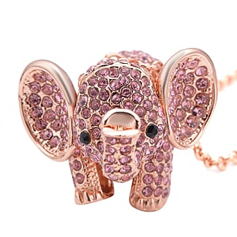 https://tjcuk.sirv.com/Products/85/4/8540880/Pink-Black-Crystal-Glamorous-Elephant-Theme-Necklace-Size-24-2-Ext-in-_8540880_3.jpg?w=342&h=342