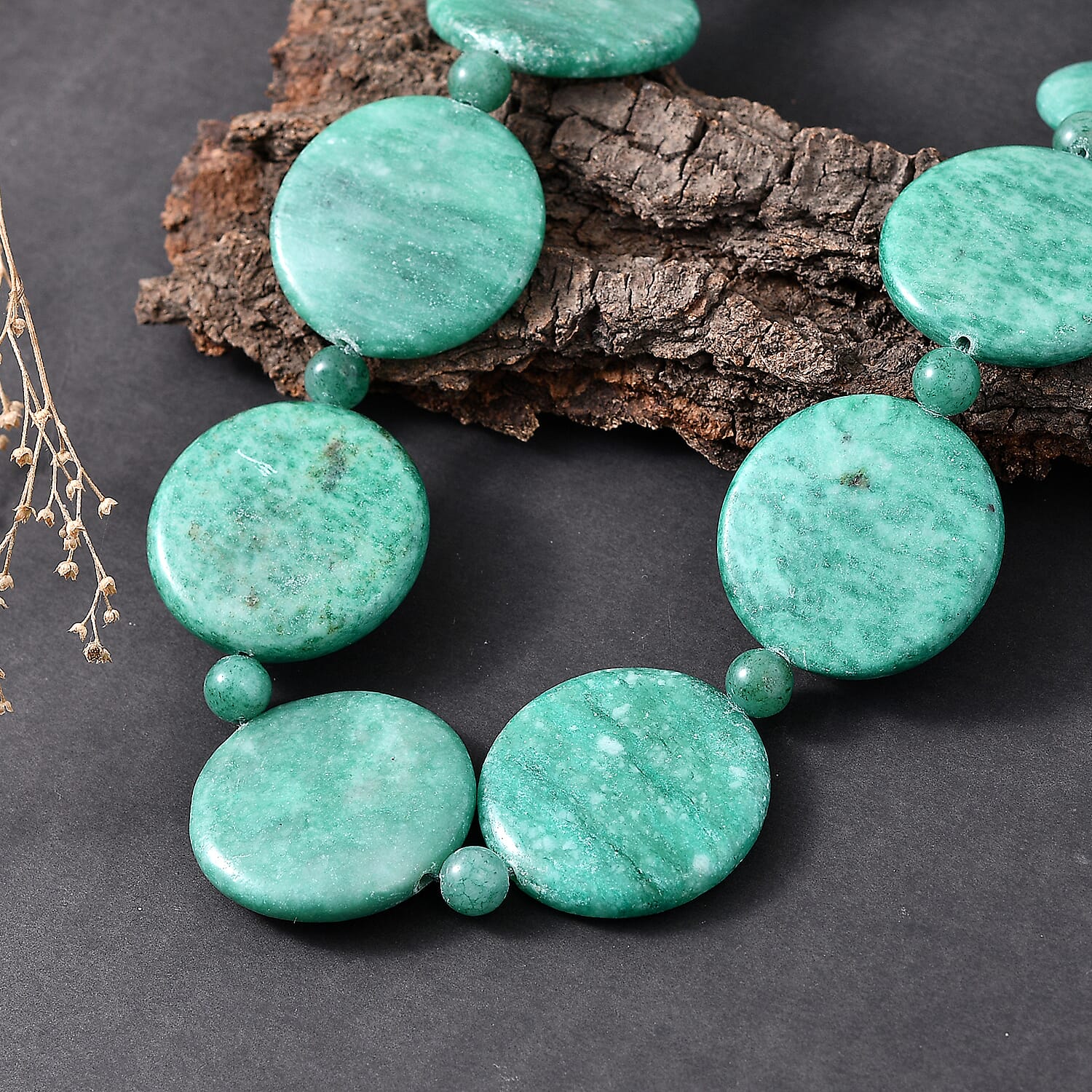 EverTrue - Rainforest Jasper Beads Necklace (Size - 18-1 Ext) 690.00 Ct.