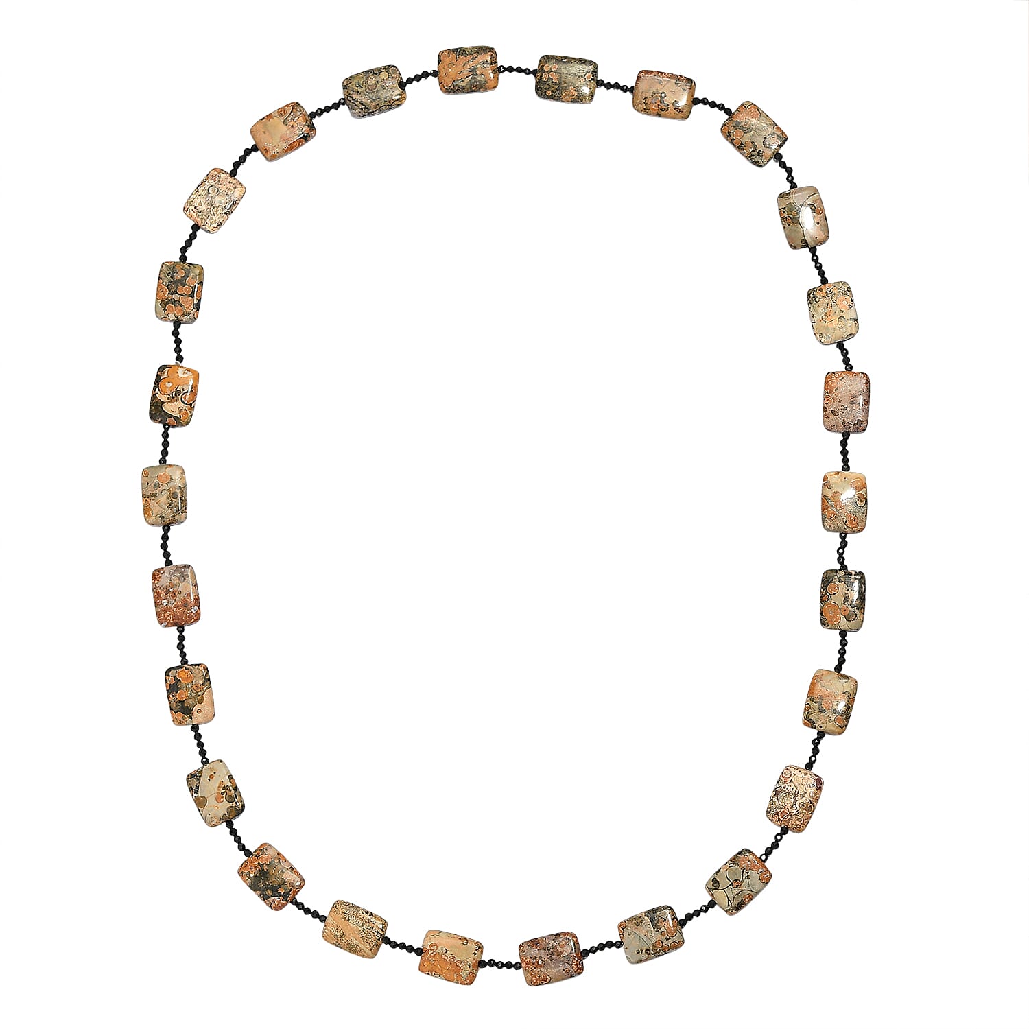Bumble Bee Jasper & Black Spinel Necklace (Size - 26) 215.00 Ct.