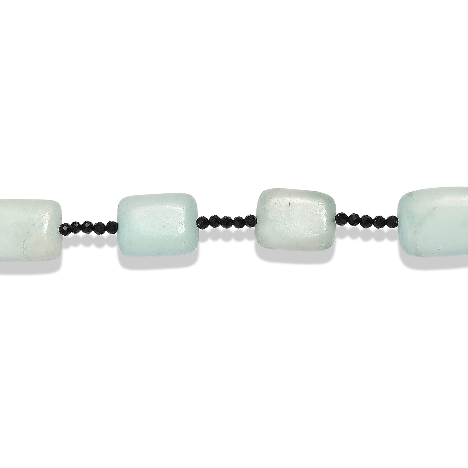 Amazonite & Black Spinel Necklace (Size - 26) 280.00 Ct.