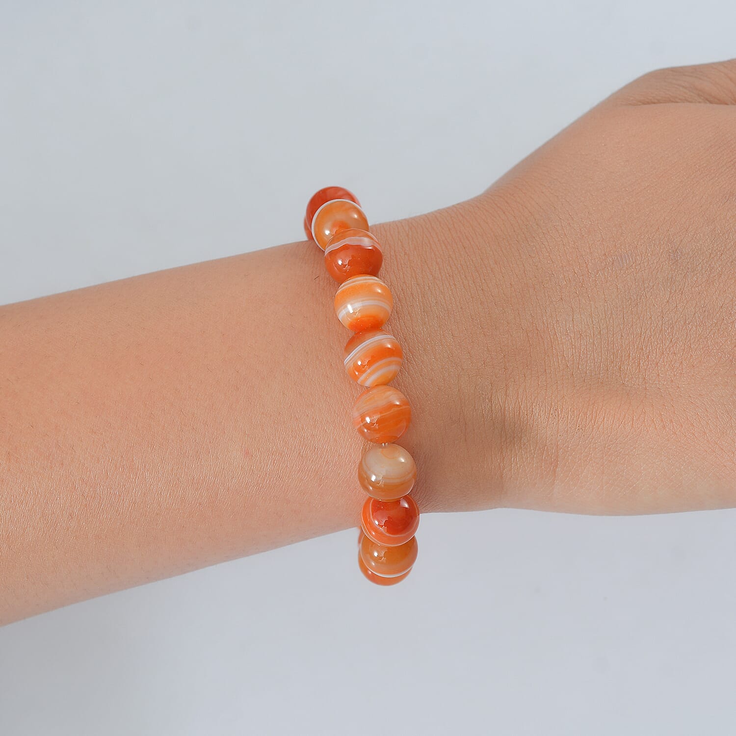 Banded Agate Adjustable Beads Bracelet 140.00 Ct.