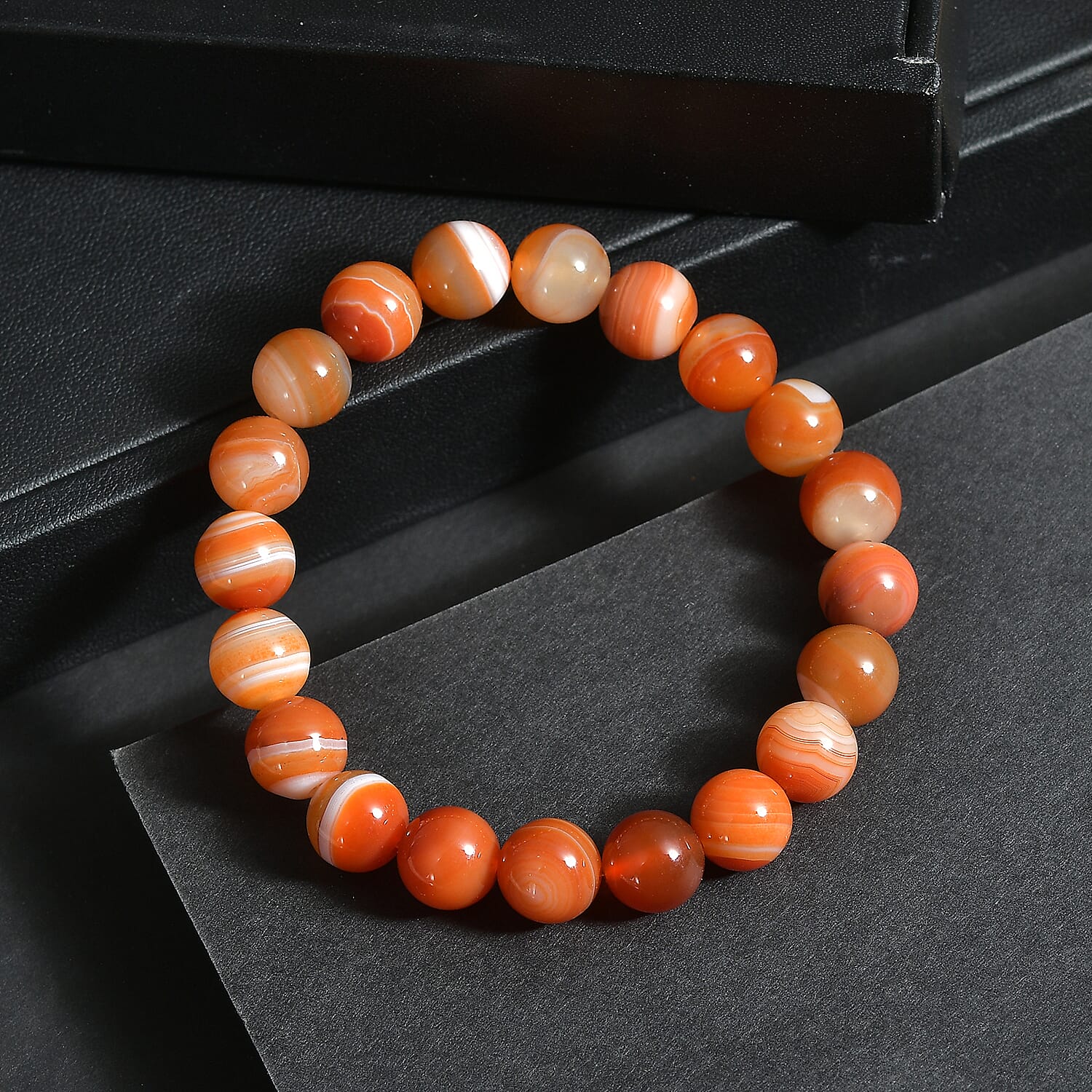 Banded Agate Adjustable Beads Bracelet 140.00 Ct.