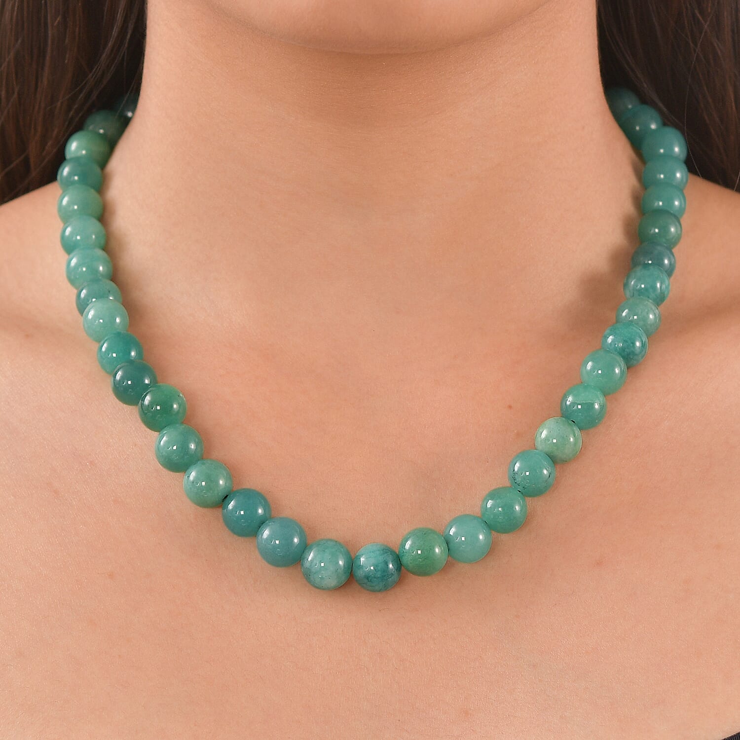 EverTrue - Green Agate Necklace (Size - 18-2 Ext) in Yellow Gold Tone 315.000 Ct.