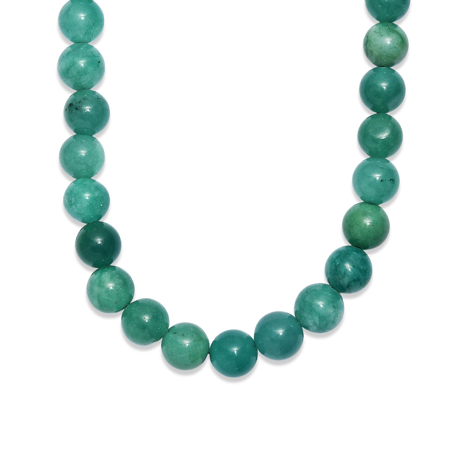 EverTrue - Green Agate Necklace (Size - 18-2 Ext) in Yellow Gold Tone 315.000 Ct.