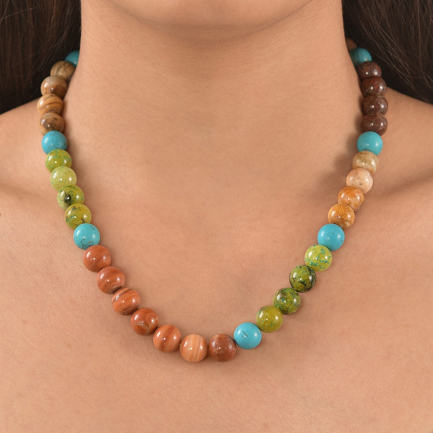 Close Out Deal- Multi Gemstones Necklace (Size - 18-2 Ext)  310.00 Ct.