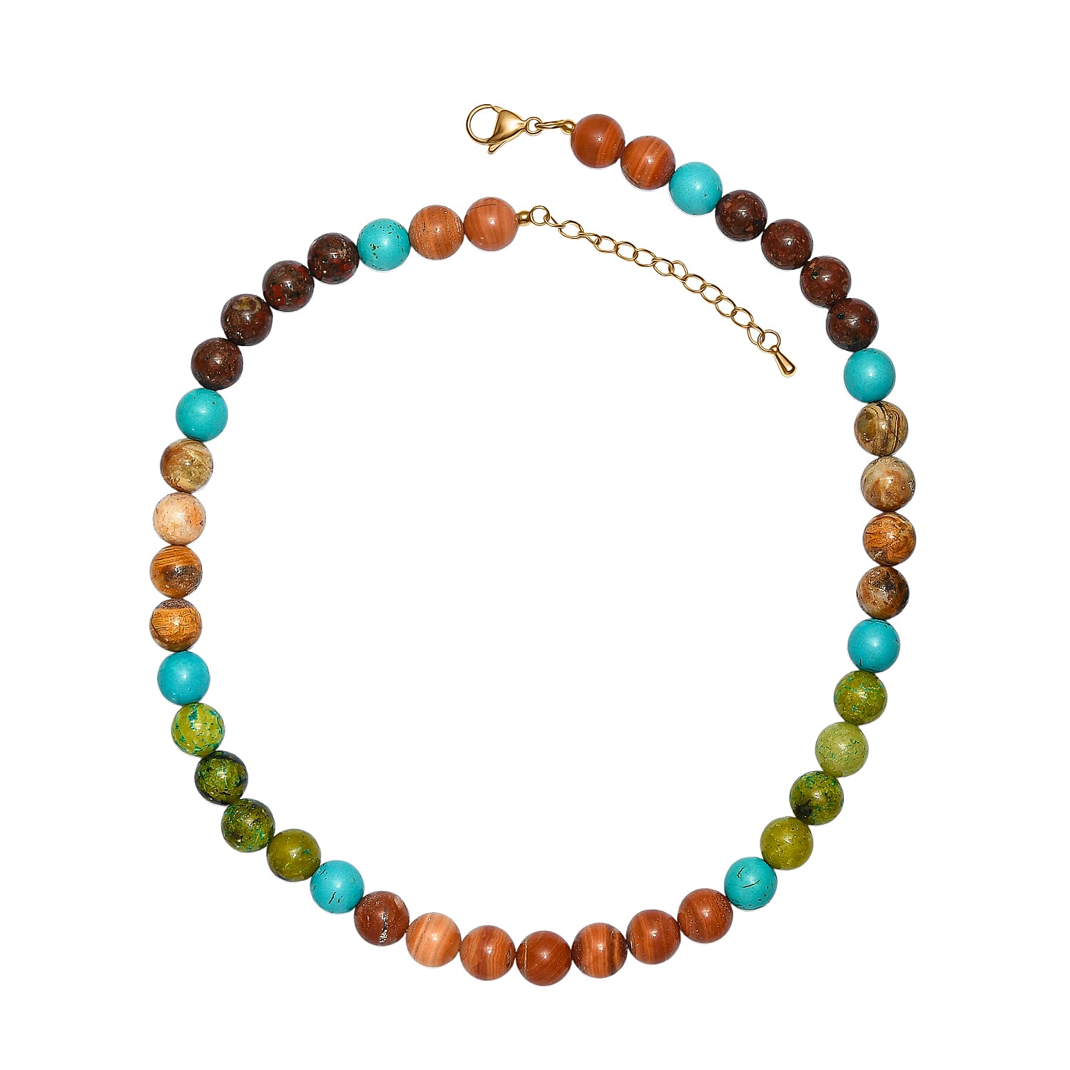 Close Out Deal- Multi Gemstones Necklace (Size - 18-2 Ext)  310.00 Ct.