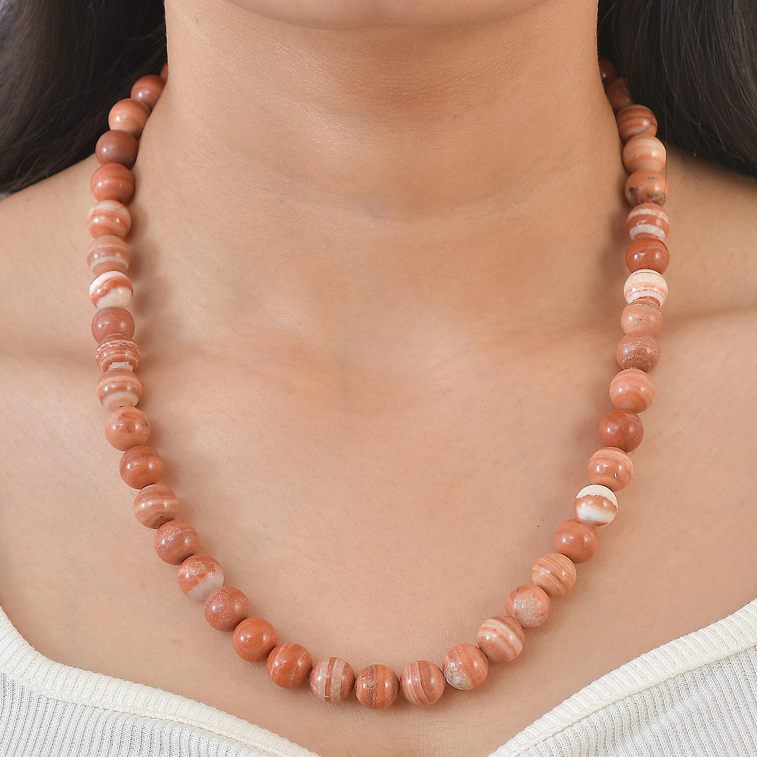 EverTrue - Red Malachite Necklace (Size - 18-2 Ext) in Yellow Gold Tone 315.00 Ct.