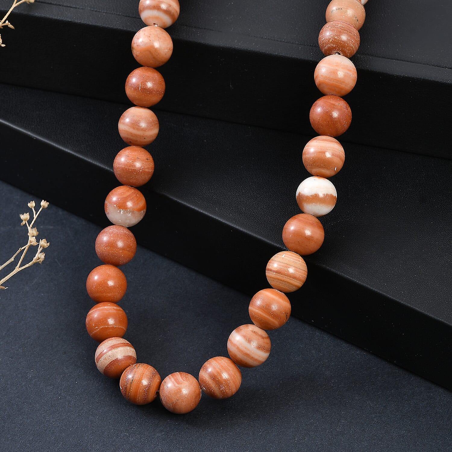 EverTrue - Red Malachite Necklace (Size - 18-2 Ext) in Yellow Gold Tone 315.00 Ct.
