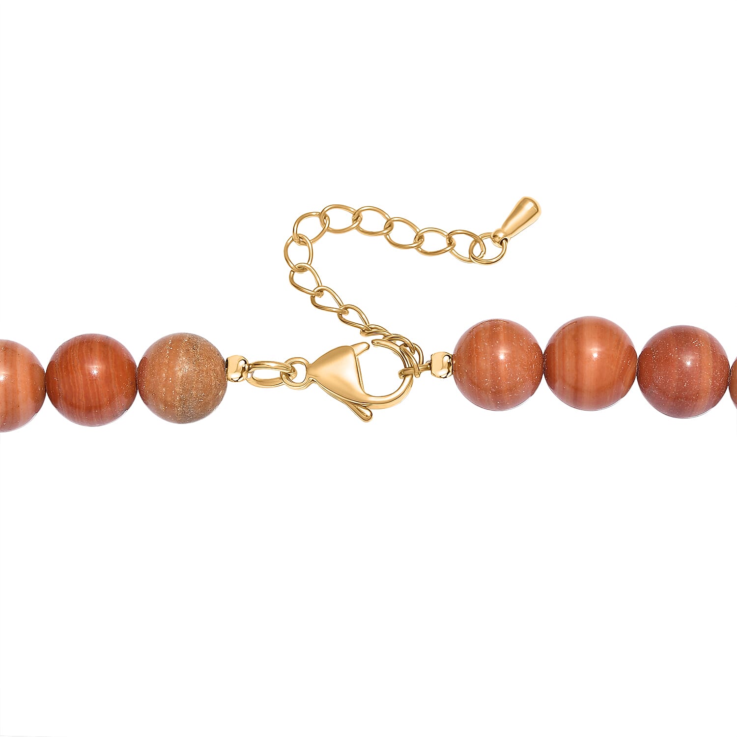 EverTrue - Red Malachite Necklace (Size - 18-2 Ext) in Yellow Gold Tone 315.00 Ct.