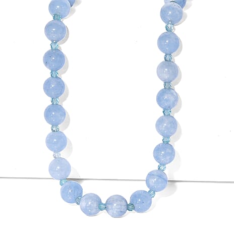 EverTrue - Milky Aquamarine & Blue Apatite Beads Necklace (Size - 20-1 Ext) 185.00 Ct.