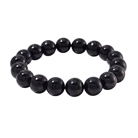 Shungite Beads Stretchable Bracelet (Size - 7 to 7.5) 200.00 Ct.