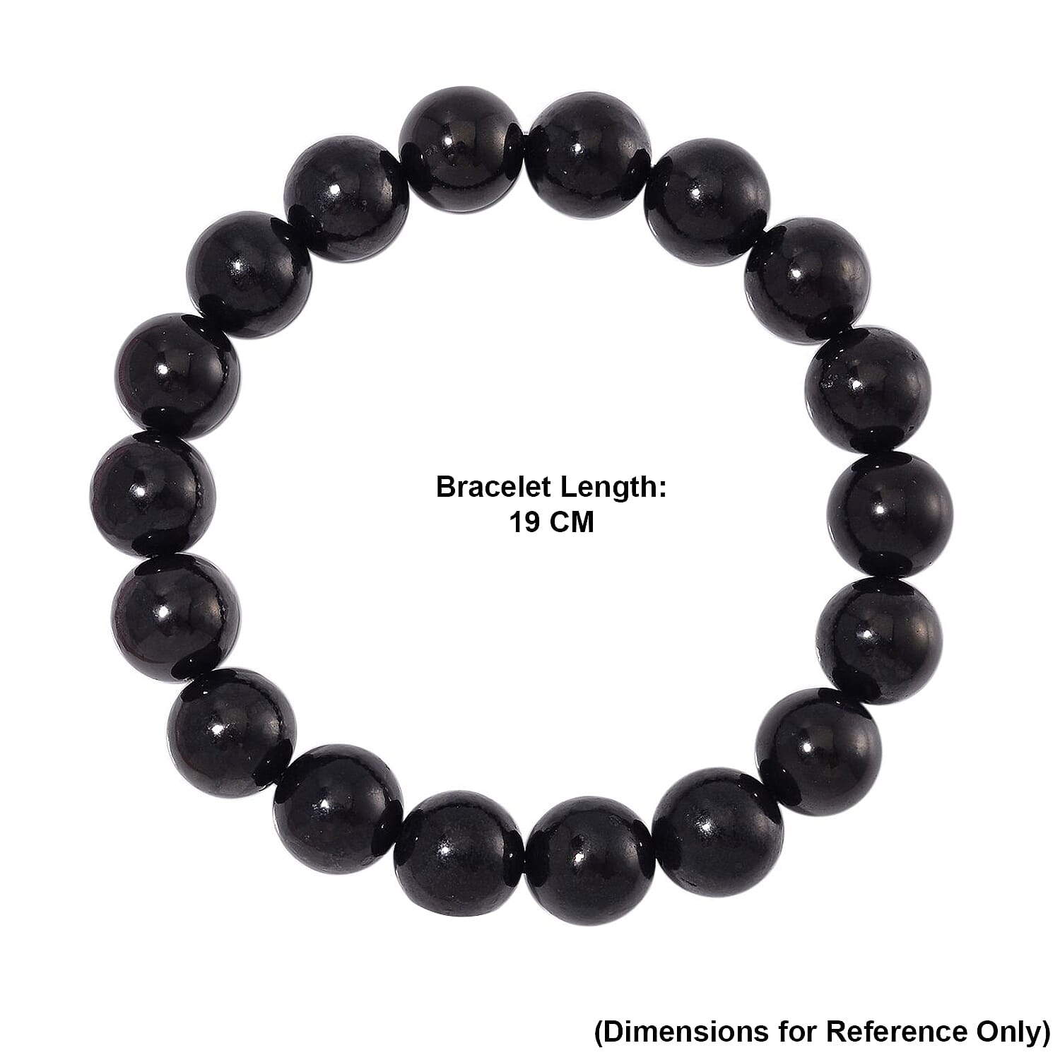Shungite Beads Stretchable Bracelet (Size - 7 to 7.5) 200.00 Ct.