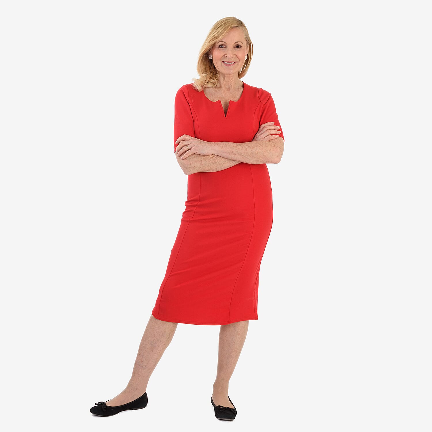 Ansh London Classic Dress (Size 18) - Red