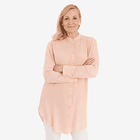 Marina Kaneva Button Down Shirt (Size 10) - Peach