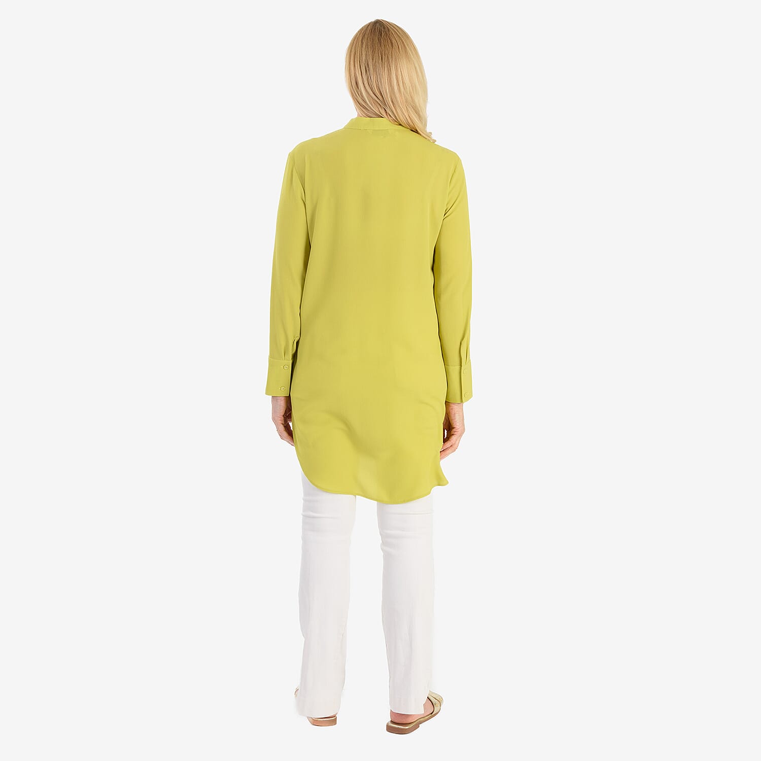 Marina Kaneva Button Down Shirt (Size 12) - Lime