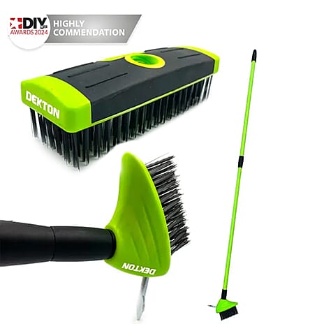 DEKTON 3 IN 1 Weed Removal Brush Set - Green
