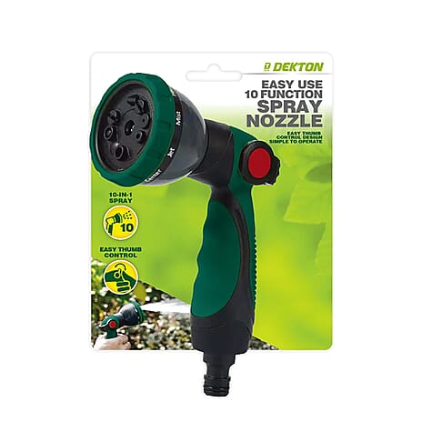 DEKTON Easy Use 10 Function Spray Nozzle - Green