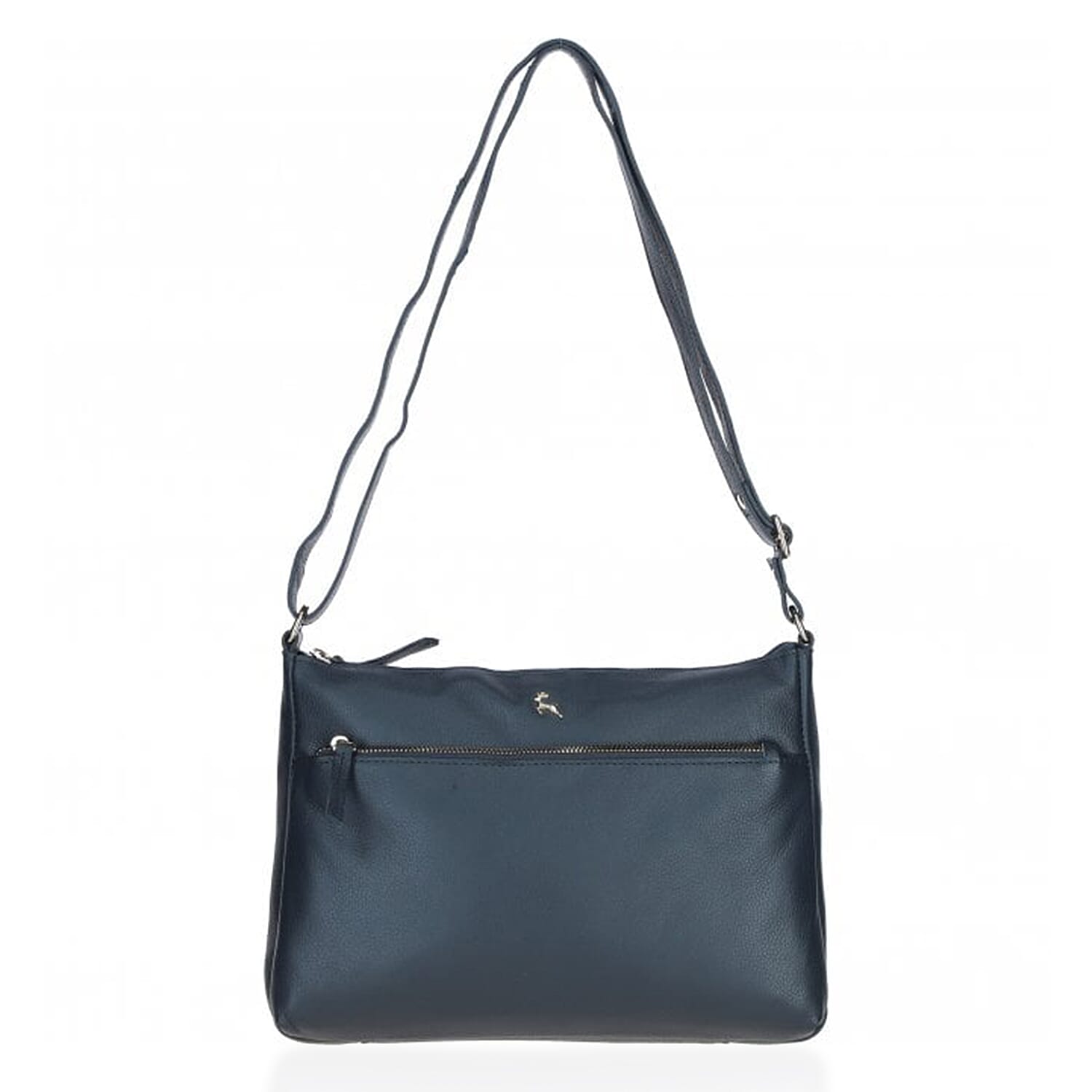 Ashwood Leather Balmoral Handbag with Adjustable Shoulder Strap - Navy