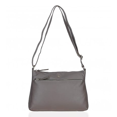 Ashwood Leather Balmoral Handbag with Adjustable Shoulder Strap - Taupe