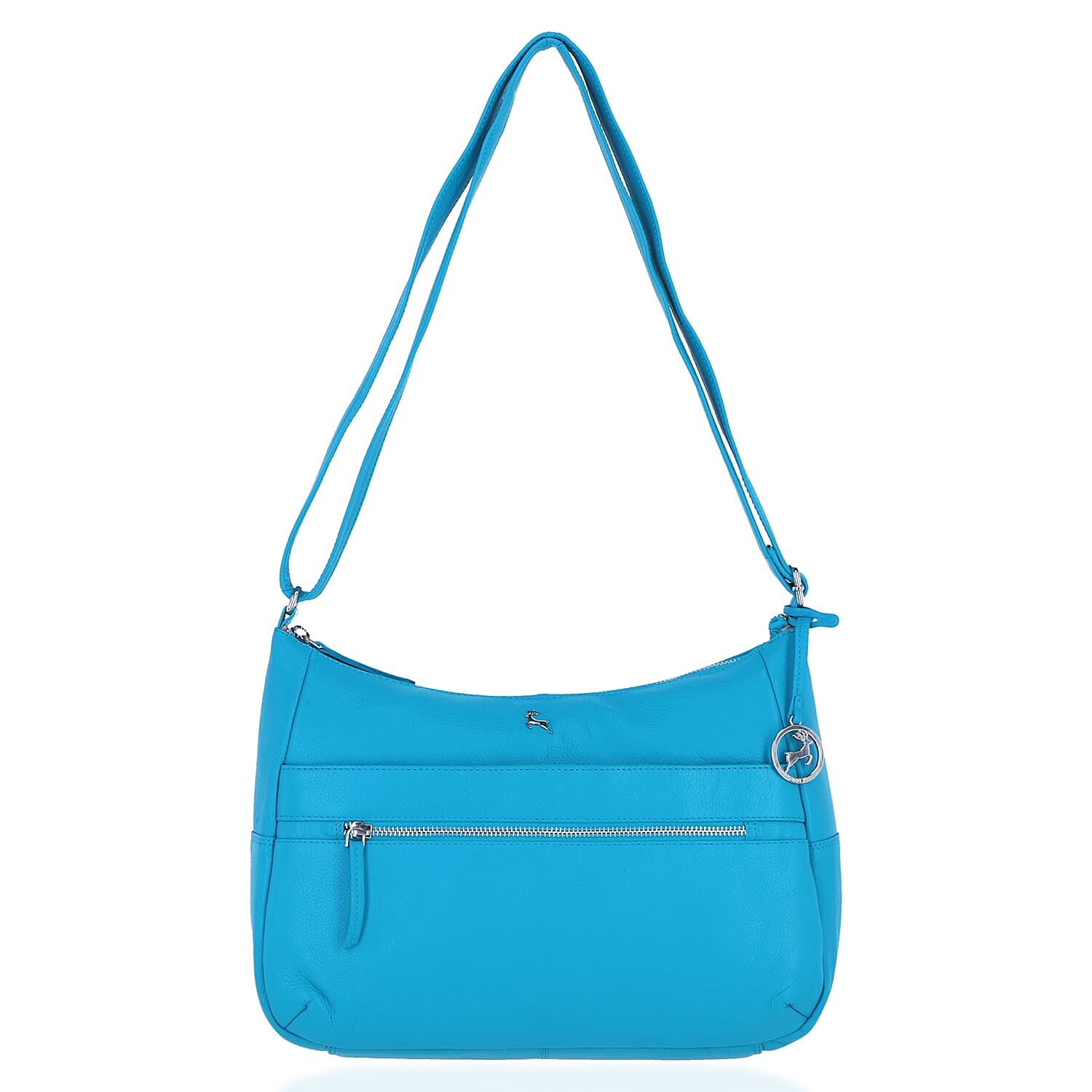Ashwood Meath Leather Handbag with Adjustable Shoulder Strap - Blue