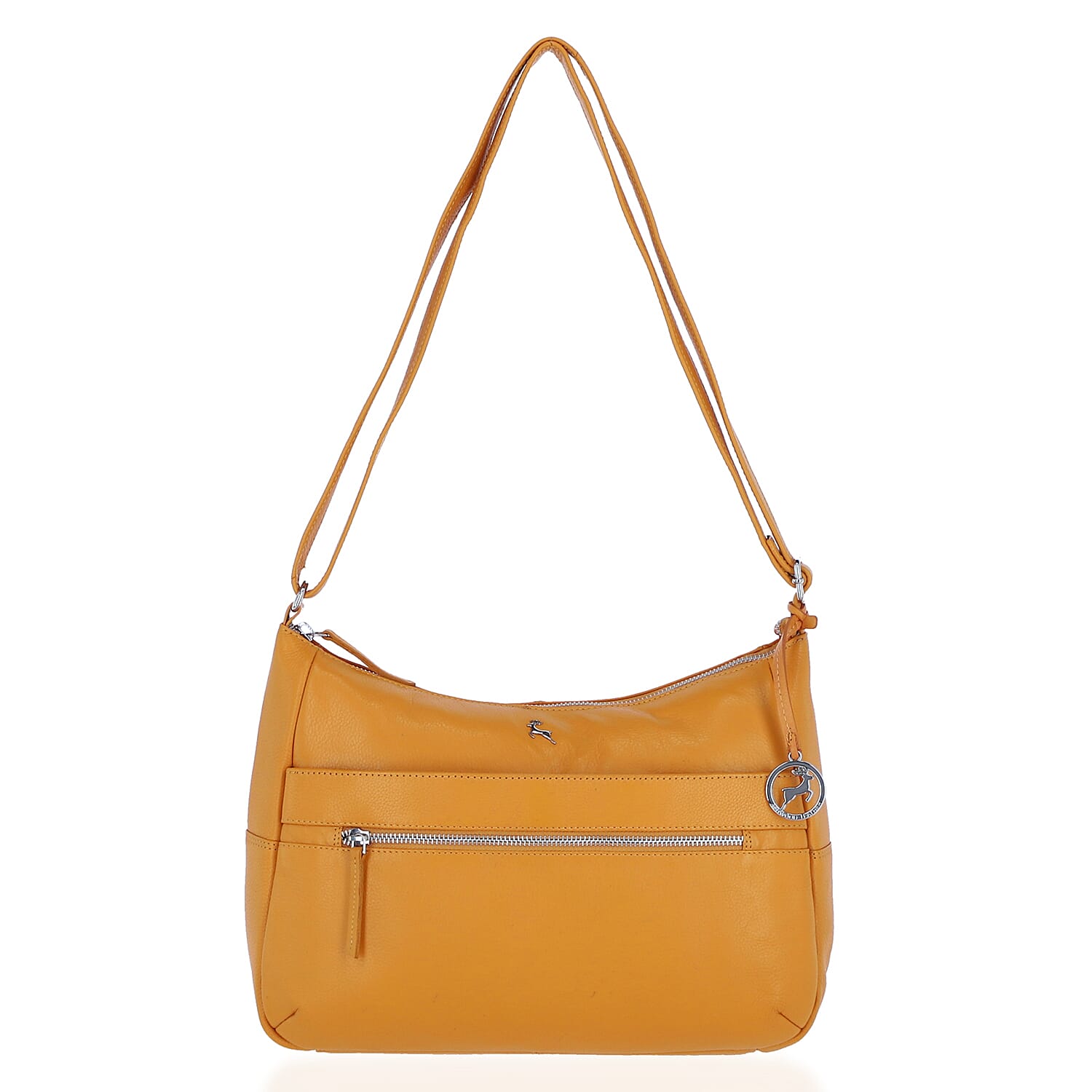 Ashwood Meath Leather Handbag with Adjustable Shoulder Strap - Yellow