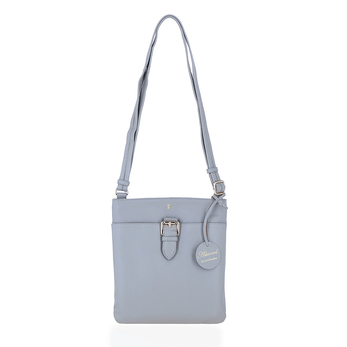 Ashwood Buckle Crossbody Bag - Grey