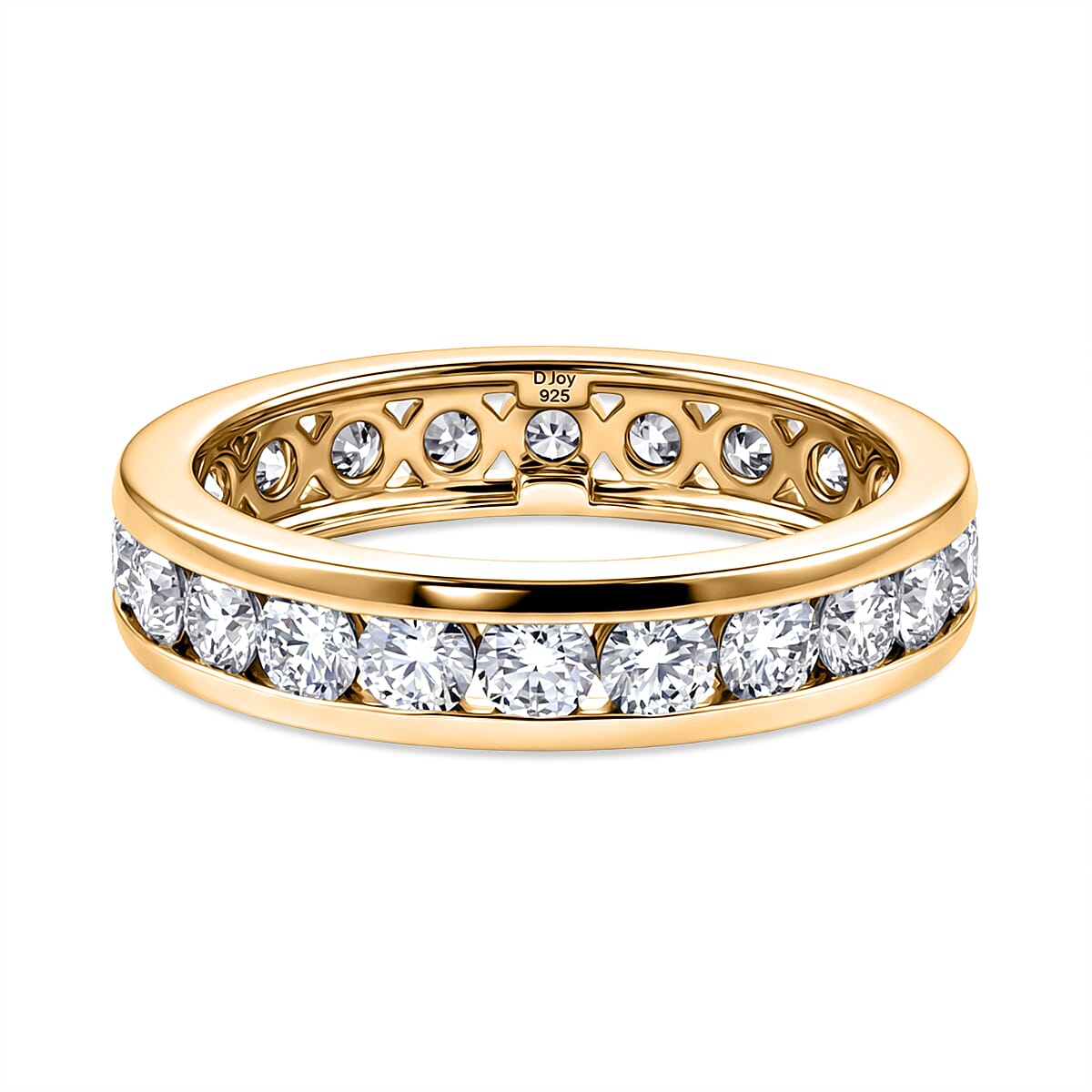 D'Joy - Moissanite Ring in Yellow Gold Plated Sterling Silver 2.10 Ct.