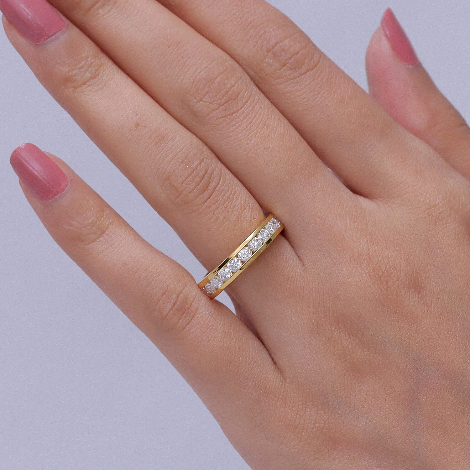 D'Joy - Moissanite Ring in Yellow Gold Plated Sterling Silver 2.10 Ct.