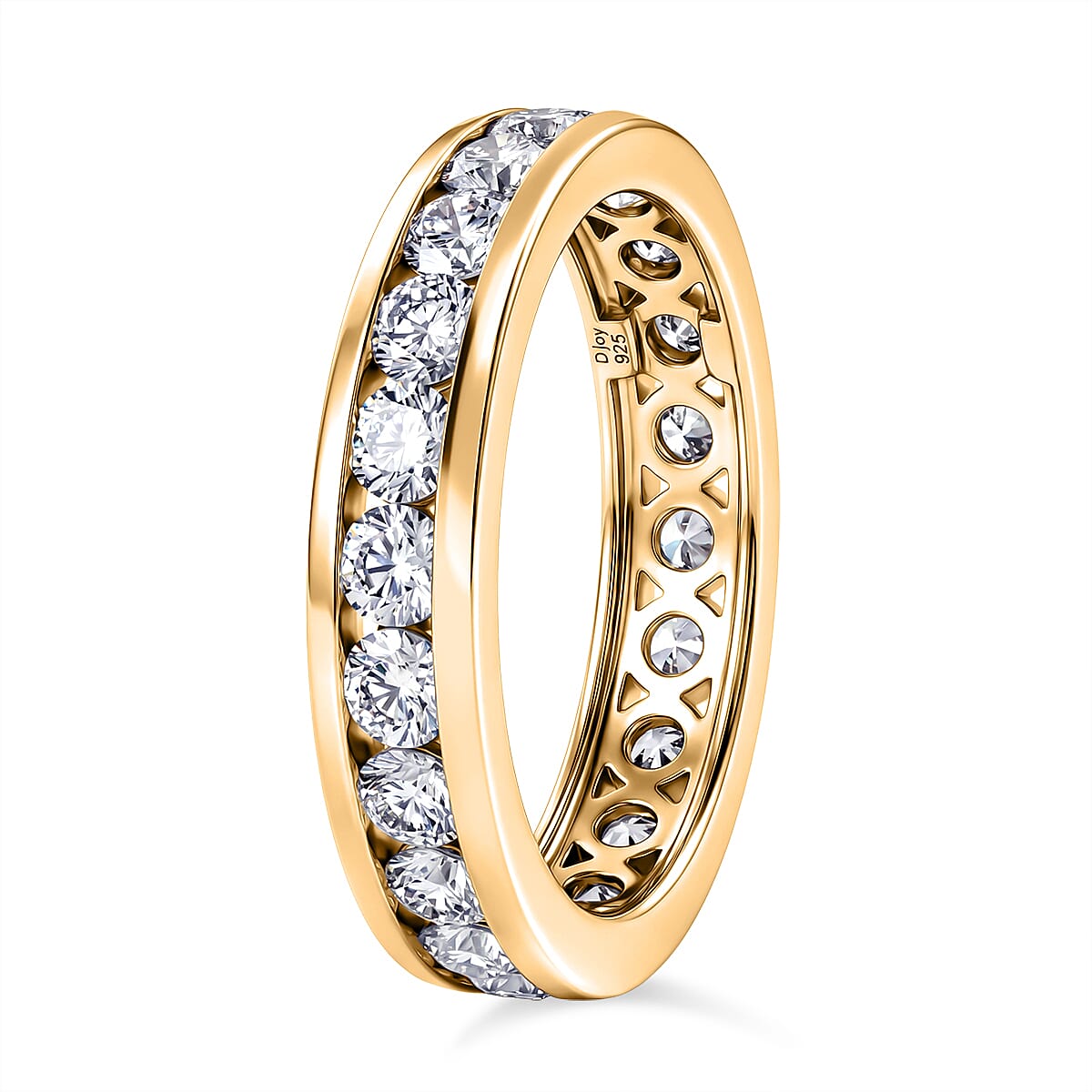 D'Joy - Moissanite Ring in Yellow Gold Plated Sterling Silver 2.10 Ct.