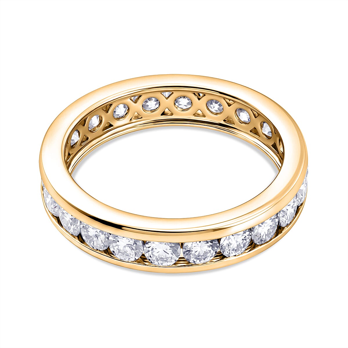 D'Joy - Moissanite Ring in Yellow Gold Plated Sterling Silver 2.10 Ct.