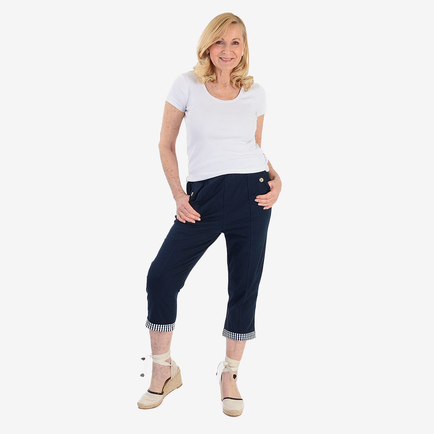 Pure And Natural Cotton Trousers With 21Inch Inseam 