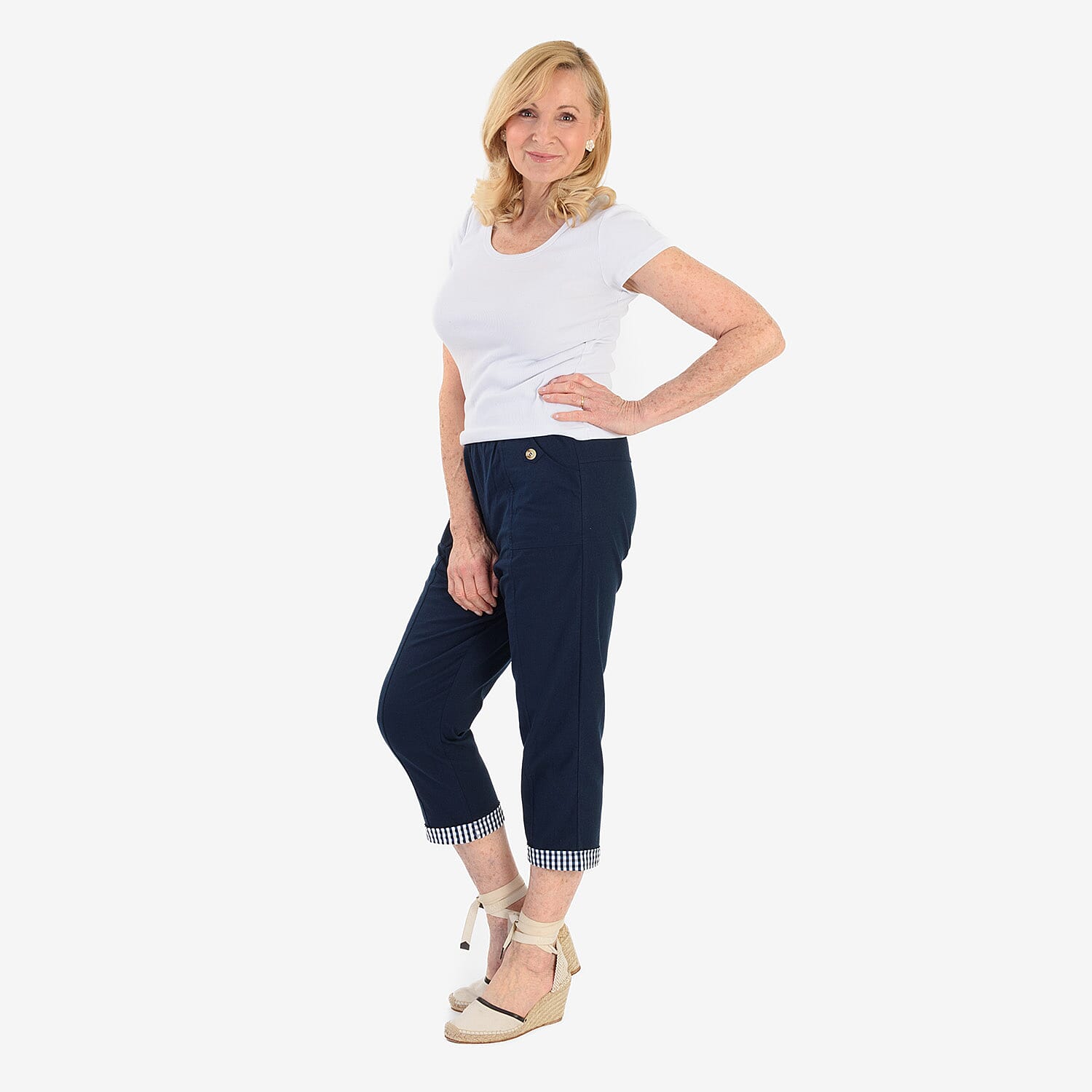 Pure And Natural Cotton Trousers With 21Inch Inseam 