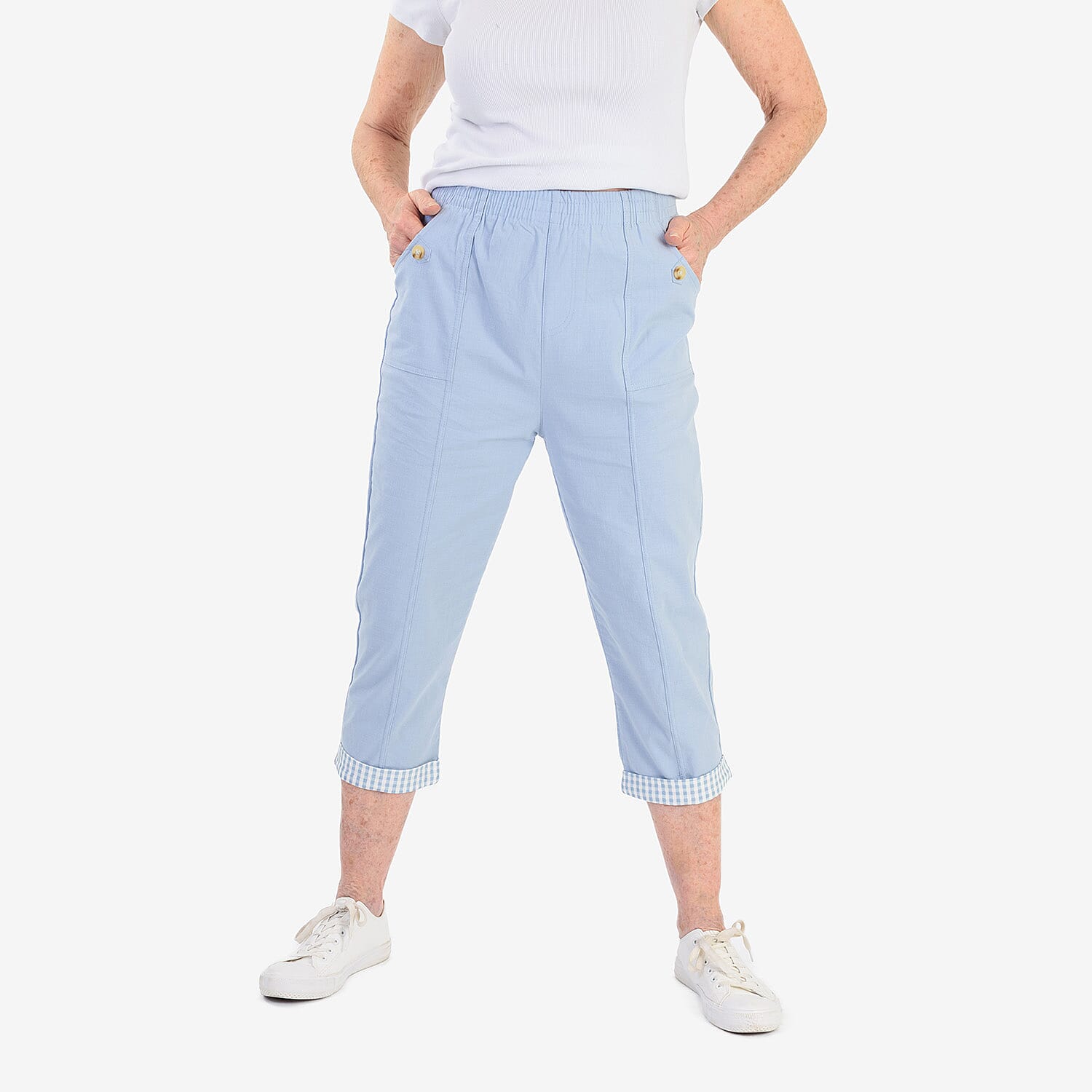 Pure And Natural Cotton Trousers With 21Inch Inseam 