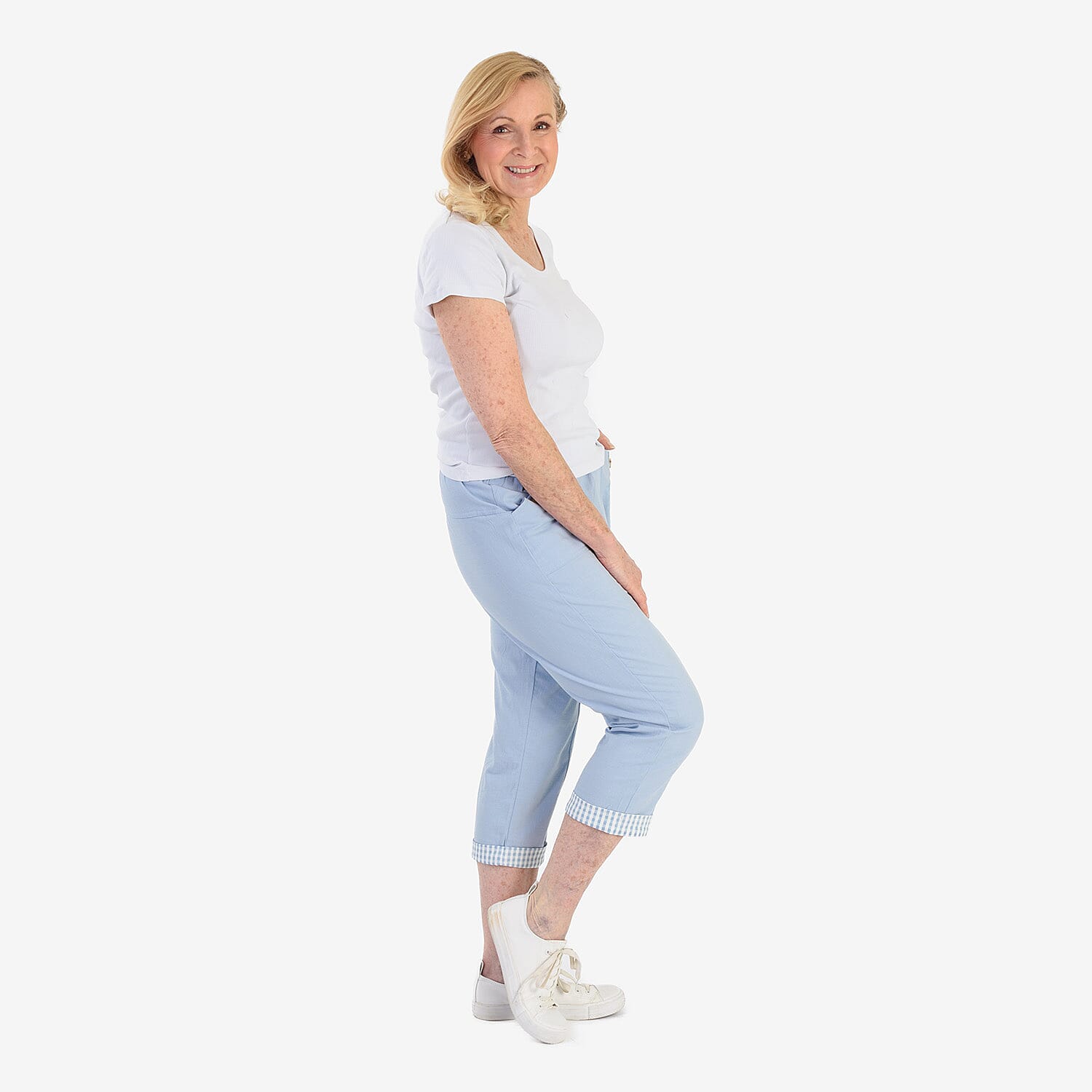 Pure And Natural Cotton Trousers With 21Inch Inseam 