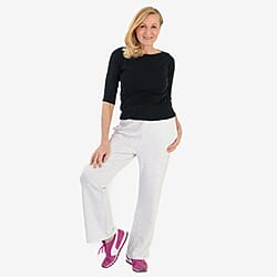 Pure And Natural Elastcated Waist Band Stripe Trousres 