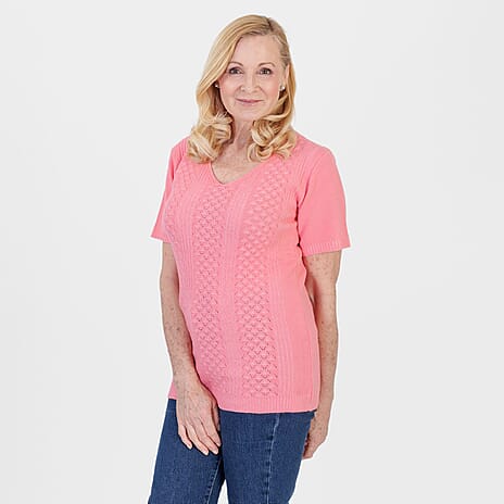Pure And Natural Acrylic Jumper (Size - S-M) - Coral