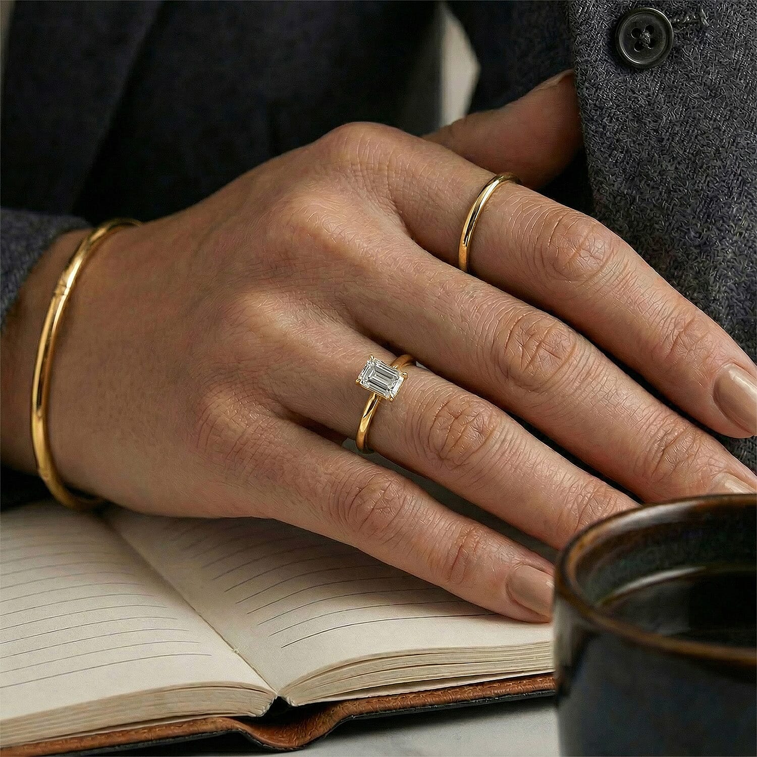 LUXURIANT 0.5 Ct. Lab Grown Diamond Solitaire Ring in Sterling Silver