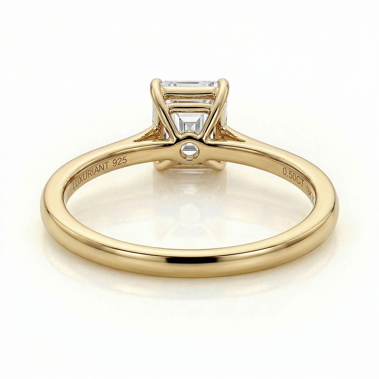 LUXURIANT 0.5 Ct. Lab Grown Diamond Solitaire Ring in Sterling Silver