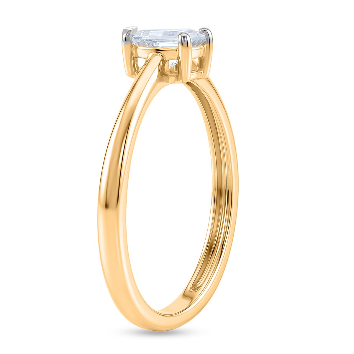 LUXURIANT 0.5 Ct. Lab Grown Diamond Solitaire Ring in Sterling Silver